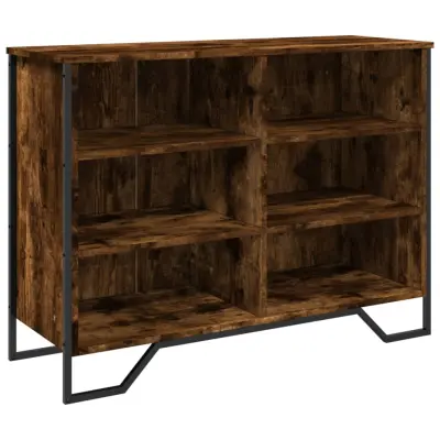 vidaXL Komoda dimljeni hrast 101x35,5x74,5 cm inženirski les