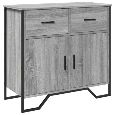 vidaXL Komoda siva sonoma 79,5x35,5x74,5 cm inženirski les