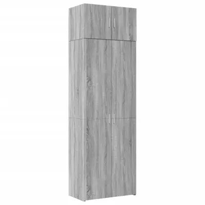 vidaXL Omara za shranjevanje siva sonoma 70x42,5x225 cm inž. les