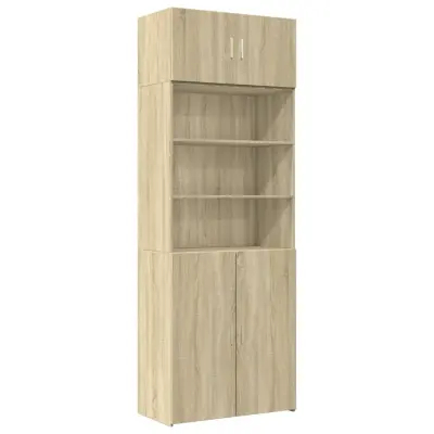 vidaXL Omara za shranjevanje sonoma hrast 80x42,5x225 cm inž. les