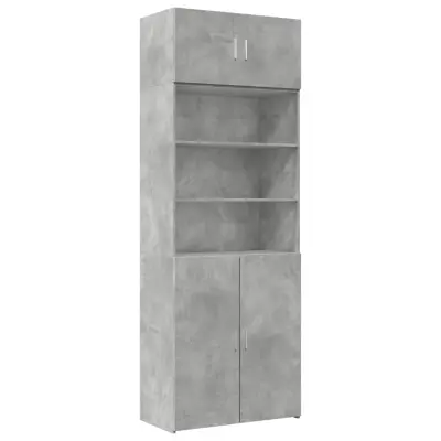 vidaXL Omara za shranjevanje betonsko siva 80x42,5x225 cm inž. les
