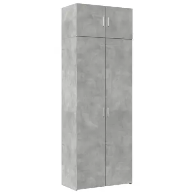 vidaXL Omara za shranjevanje betonsko siva 80x42,5x225 cm inž. les