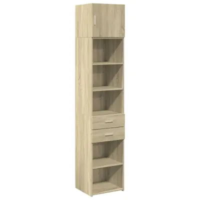 vidaXL Ozka omara za shranjevanje sonoma hrast 45x42,5x225 cm inž. les