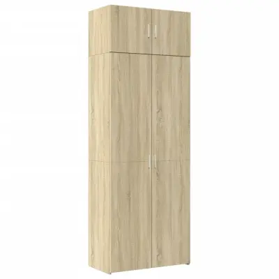 vidaXL Omara za shranjevanje sonoma hrast 80x42,5x225 cm inž. les