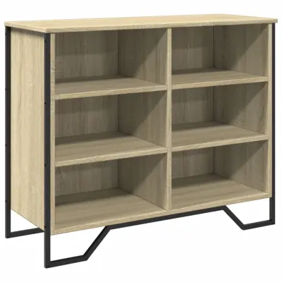 vidaXL Komoda dimljeni hrast 91x35,5x74,5 cm inženirski les