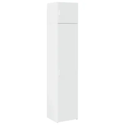 vidaXL Ozka omara za shranjevanje bela 45x42,5x225 cm inženirski les