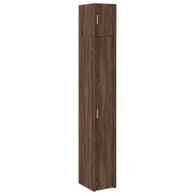 vidaXL Ozka omara za shranjevanje rjavi hrast 30x42,5x225 cm inž. les