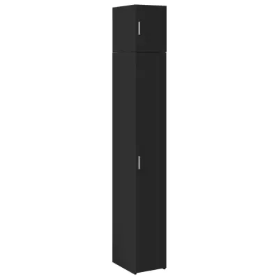 vidaXL Ozka omara za shranjevanje črna 30x42,5x225 cm inženirski les