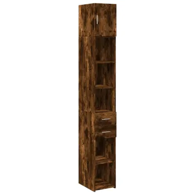 vidaXL Ozka omara za shranjevanje dim. hrast 30x42,5x225 cm inž. les