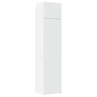 vidaXL Ozka omara za shranjevanje bela 50x42,5x225 cm inženirski les