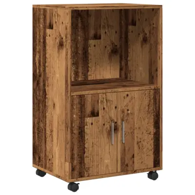 vidaXL Omarica na kolesih starinski les 55x40x91 cm inženirski les