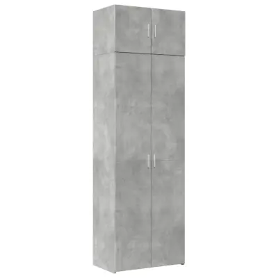 vidaXL Omara za shranjevanje betonsko siva 70x42,5x225 cm inž. les