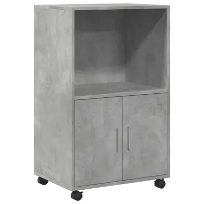 vidaXL Omarica na kolesih betonsko siva 55x40x91 cm inženirski les