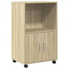 vidaXL Omarica na kolesih sonoma hrast 55x40x91 cm inženirski les