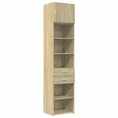 vidaXL Ozka omara za shranjevanje sonoma hrast 50x42,5x225 cm inž. les