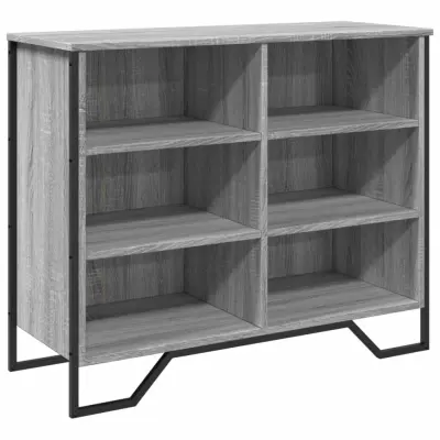 vidaXL Komoda siva sonoma 91x35,5x74,5 cm inženirski les