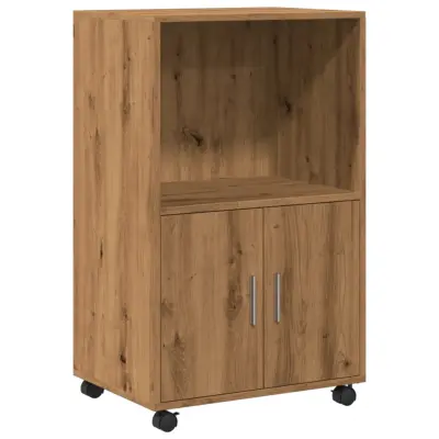 vidaXL Omarica na kolesih artisian hrast 55x40x91 cm inženirski les