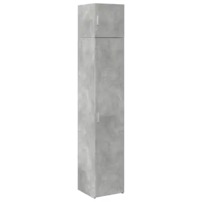 vidaXL Ozka omara za shranjevanje betonsko siva 40x42,5x225cm inž. les