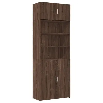 vidaXL Omara za shranjevanje rjavi hrast 80x42,5x225 cm inženirski les