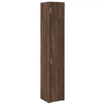 vidaXL Ozka omara za shranjevanje rjavi hrast 40x42,5x225 cm inž. les