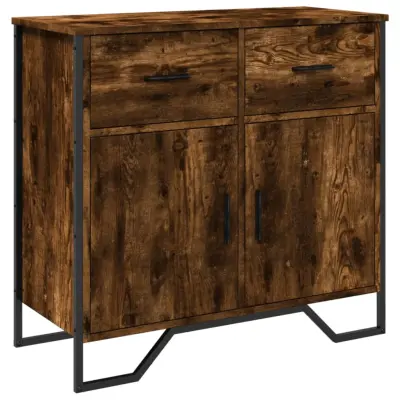 vidaXL Komoda dimljeni hrast 79,5x35,5x74,5 cm inženirski les