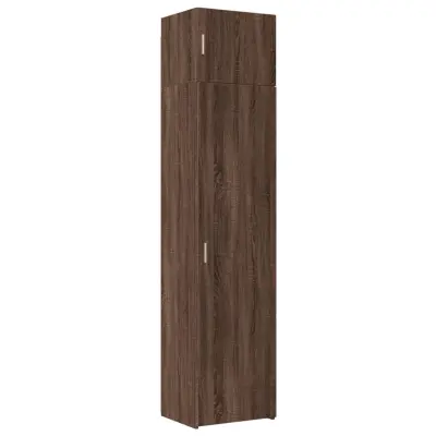 vidaXL Ozka omara za shranjevanje rjavi hrast 50x42,5x225 cm inž. les