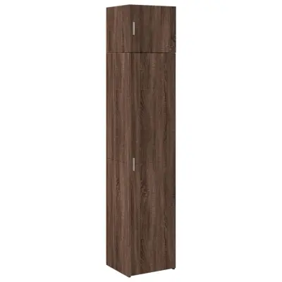 vidaXL Ozka omara za shranjevanje rjavi hrast 45x42,5x225 cm inž. les