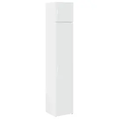 vidaXL Ozka omara za shranjevanje bela 40x42,5x225 cm inženirski les