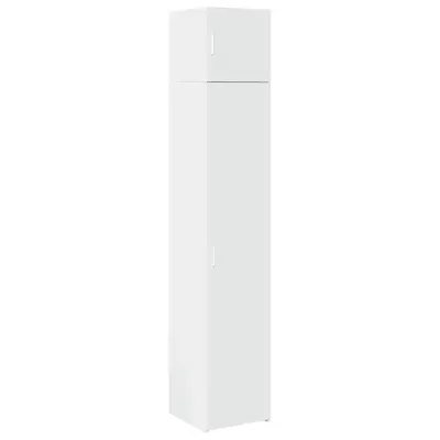 vidaXL Ozka omara za shranjevanje bela 40x42,5x225 cm inženirski les