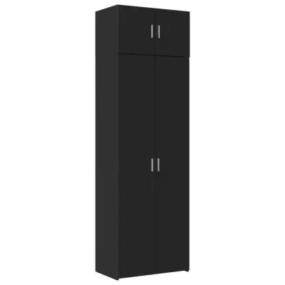 vidaXL Omara za shranjevanje črna 70x42,5x225 cm inženirski les