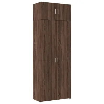 vidaXL Omara za shranjevanje rjavi hrast 80x42,5x225 cm inženirski les