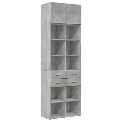 vidaXL Omara za shranjevanje betonsko siva 70x42,5x225 cm inž. les