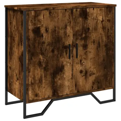 vidaXL Komoda dimljeni hrast 78x35,5x74,5 cm inženirski les