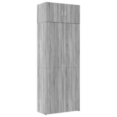 vidaXL Omara za shranjevanje siva sonoma 80x42,5x225 cm inž. les