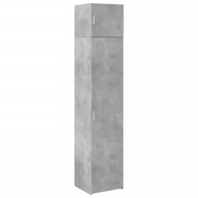 vidaXL Ozka omara za shranjevanje betonsko siva 45x42,5x225cm inž. les