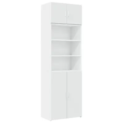 vidaXL Ozka omara za shranjevanje bela 70x42,5x225 cm inženirski les