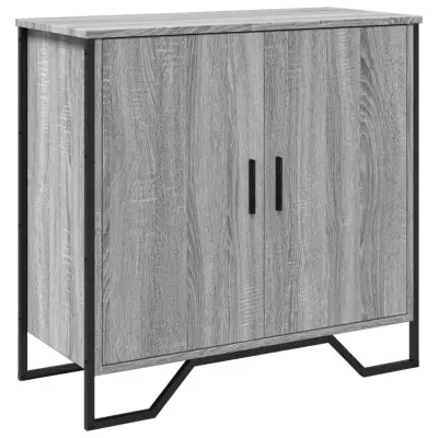 vidaXL Komoda siva sonoma 78x35,5x74,5 cm inženirski les