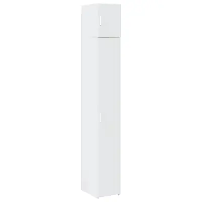 vidaXL Ozka omara za shranjevanje bela 30x42,5x225 cm inženirski les