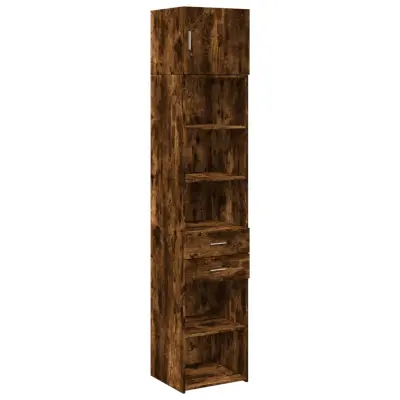 vidaXL Ozka omara za shranjevanje dim. hrast 45x42,5x225 cm inž. les