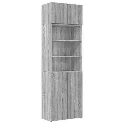 vidaXL Omara za shranjevanje siva sonoma 70x42,5x225 cm inž. les