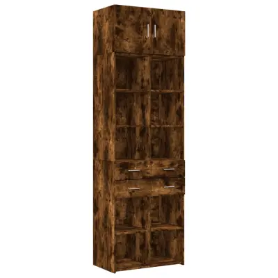vidaXL Omara za shranjevanje dim. hrast 70x42,5x225 cm inženirski les