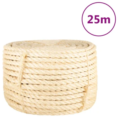vidaXL Vrv iz 100 % sisala 16 mm 25 m