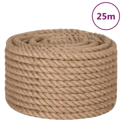 vidaXL Vrv iz jute 25 m dolžina 20 mm debelina