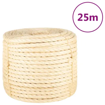 vidaXL Vrv iz 100 % sisala 14 mm 25 m