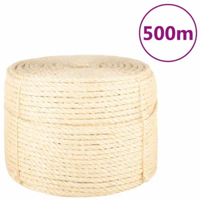 vidaXL Vrv iz 100 % sisala 10 mm 500 m