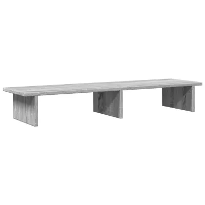 vidaXL Stojalo za zaslon siva sonoma 100x27x15 cm inženirski les