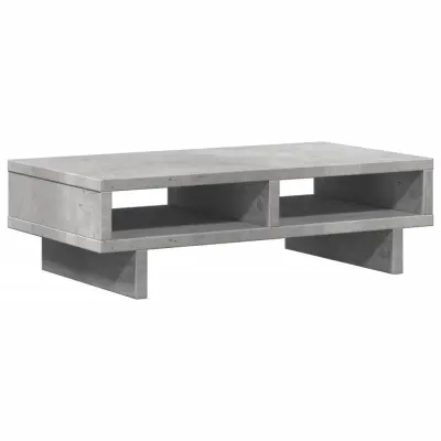 vidaXL Stojalo za monitor betonsko siva 50x27x15 cm inženirski les