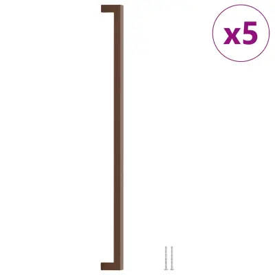 vidaXL Ročaji za omarico 5 kosov bron 480 mm nerjaveče jeklo