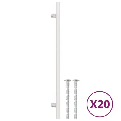 vidaXL Ročaji za omarico 20 kosov srebrna 224 mm nerjaveče jeklo