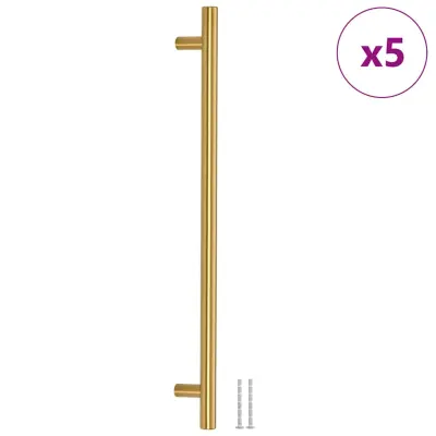vidaXL Ročaji za omarico 5 kosov zlati 320 mm nerjaveče jeklo